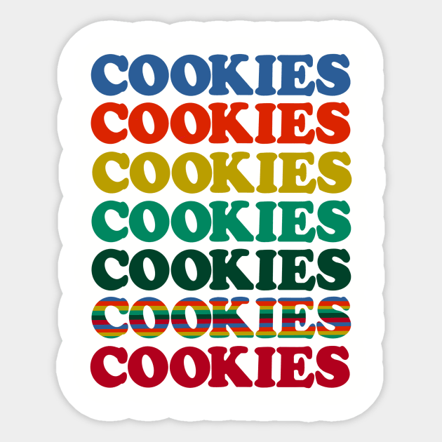 COOKIES Retro colored Sticker by KellyMadeThat